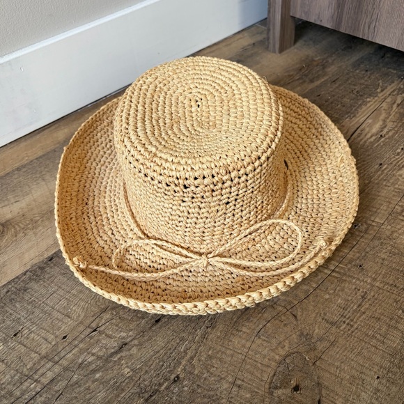 Scala Twisted Raffia Straw Bow Boater Hat - Picture 4 of 15